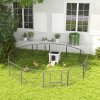 PawHut Dog Pen 12 Panels Puppy Pen Heavy Duty Pet Playpen for Indoor Outdoor for Dogs, Rabbits, Ducks 60cm High