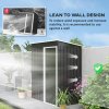 Outsunny 5 x 3ft Garden Storage Shed with Sliding Door and Sloped Roof, Lean to Outdoor Equipment Tool Shed for Garden, Black