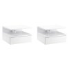 HOMCOM Floating Bedside Table Set of 2, Wall Mount Nightstands with Storage Drawer and Open Shelf for Bedroom, White