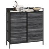 HOMCOM Bedroom Chest of Drawers, Fabric Dresser with 6 Drawers, Storage Organiser Unit with Open Shelf and Metal Frame for Living Room, Entryway