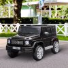 HOMCOM Mercedes Benz G500 Licensed 12V Kids Electric Ride On Car  Toy with Parental Remote Control Battery-powered 2 Motors Music Lights MP3 for 3-8 Years Old Black