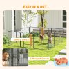 PawHut Dog Pen 12 Panels Puppy Pen Heavy Duty Pet Playpen for Indoor Outdoor for Dogs, Rabbits, Ducks 80cm High