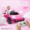 AIYAPLAY Licensed RUF CTR 2017 Electric Car for Kids, Ride On Car 12V Battery Powered Kids Electric Vehicle with Remote Control, Soft Start, MP3 Player, LED Lights, Horn, Pink