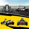 HOMCOM 24V Electric Go Kart for Kids, Ride On Racing Kart with Adjustable Seat, Battery Powered Drifting Ride On Car with Music, Light, Slow Start, Button Start, Horn, for 6-12 Years, White