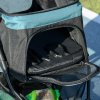 PawHut Dog Pram with Rain Cover Pet Stroller, Foldable Dog Pushchair for Small and Miniature Dogs, Cats - Dark Green