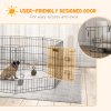 PawHut Eight-Panel Dog Playpen Puppy Pen Rabbits, Guinea Metal Crate, Pet Cage, Run Indoor, Outdoor, 61 x 61cm