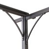 Outsunny 3.5M X 3.5M Metal Pergola Gazebo Awning Retractable Canopy Outdoor Garden Sun Shade Shelter Marquee Party BBQ, Beige