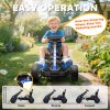 AIYAPLAY Pedal Go Kart, Ride on Racer with Freewheel System, Brake, Non-Slip EVA Wheels, Metal Frame, Go Kart for Kids Ages 3-6 Years, Blue