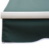 Outsunny 2.5m x 2m Retractable Awning, DIY Garden Awning Canopy, Anti-UV Sun Shade Shelter with Aluminium Frame and Crank Handle, Green