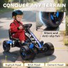 AIYAPLAY Pedal Go Kart, Ride on Racer with Freewheel System, Brake, Non-Slip EVA Wheels, Metal Frame, Go Kart for Kids Ages 3-6 Years, Blue