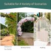 Outsunny Metal Garden Arch Trellis, Decorative Arbour Archway for Walkway Path Ceremony Wedding Party, 120 x 30 x 226cm