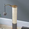 PawHut 56cm Cat Tree for Indoor Cats, Scratching Post w/ Cat Toys Climbing Tower Activity Centre, Dangling Ball - Grey