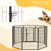 PawHut Dog Pen 8 Panels Puppy Pen Heavy Duty Pet Playpen for Indoor Outdoor for Dogs, Rabbits, Ducks 100cm High