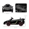 HOMCOM Lamborghini Veneno Licensed 12V Ride on Car, Electric Car for Kids with Butterfly Doors, 7km/h Kids' Electric Ride on with Remote, Music, Horn, Suspension for Ages 3-6 Years, Black