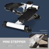HOMCOM Portable Mini Stepper, Steppers for Exercise Workout with LCD Display Monitor, Anti-skid Foot Pedals for Home Gym Office, Black
