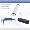 Outsunny Pop Up Gazebo 3 x 6m, Foldable Canopy Tent, Height Adjustable Wedding Awning Canopy w/ Carrying Bag, Blue
