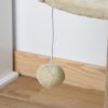 PawHut Cat Tree Cat Scratching Post for Indoor Cats Kitten Play Tower Activity Centre Climbing Stand with Dangling Ball Beige