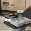SPORTNOW Adjustable Dumbbells Set with 4 x 1.5kg Detachable Weights and Storage Box, for Men and Women, Home Gym Workout, 10kg x 2