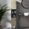 kleankin Tall Bathroom Cabinet, Free Standing Bathroom Storage Cabinet Cupboard with Door and Adjustable Shelves for Kitchen, Living Room