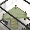 PawHut Turtle Tank, 28L Glass Turtle Aquarium with Basking Platform, Ramp, Easy Drainage, Strip Patch Thermometer, for Small Turtles, 45 x 25 x 29cm