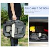 PawHut 51cm Foldable Pet Carrier for Miniature Dogs, Portable Cat Carrier Soft Side Pet Travel Crate with Removable Mat, Breathable Mesh - Grey