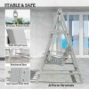 Outsunny 2 Seater Garden Swing Seat, Wooden Swing Chair Bench with Cup Holders for Outdoor Porch Patio, Grey
