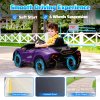 AIYAPLAY 12V Lamborghini Autentica Licensed Kids Electric Car with Butterfly Doors, Ride on Car with Remote Control, 4 Suspension Wheels, Soft Start, LED Lights, Music, Horn, Purple