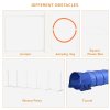 PawHut Dog Agility Equipment Set 6 PCs with 3(m) Tunnel, Canine Whistle, Pause Box, Dog Jumps, Weave Poles