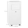 HOMCOM 9000 BTU Portable Air Conditioner, Smart Home WiFi Compatible, 2.6KW 4 in 1 Air Conditioning Unit, Dehumidifier, Fan with Remote, 24H Timer, Window Venting Kit, 20m², R290, A Energy Efficiency