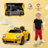 AIYAPLAY Licensed RUF CTR 2017 Electric Car for Kids, Ride On Car 12V Battery Powered Kids Electric Vehicle with Remote Control, Soft Start, MP3 Player, LED Lights, Horn, Yellow