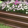 Outsunny Galvanised Raised Bed for Garden, Rectangular Outdoor Elevated Planter Box with Safety Edging and Open Bottom for Growing Flowers, Herbs and Vegetables, 240 x 60 cm, Dark Brown