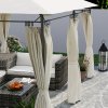 Outsunny 3 x 4m Garden Gazebo with Sides, Double Roof Metal Gazebo, Outdoor Gazebo Canopy Shelter for Patio, Deck, Cream White