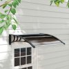 Outsunny Front Door Canopy Outdoor Awning Aluminium Rigid Plastic Polycarbonate Rain Shelter UV Water Rain Resistant 120 x 75cm