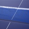 HOMCOM 6ft 182cm Mini Table Tennis Table Folding Ping Pong Table with Net Multi-Use Table for Indoor Outdoor Game, Blue