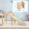 AIYAPLAY 3 in 1 Kids Climbing Set, Foldable Toddler Climbing Toys Indoor with Sliding Ramp, Montessori Climber Set for 2-6 Years Old, Gift for Boys, Girls