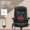 Vinsetto Office Chair, Ergonomic Fabric Desk Chair with 6-Point Massage and Back Heated, Arms, Lumbar Support, Black