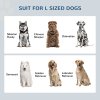 PawHut Stainless Steel Raised Dog Bowls, Double Dog Food and Water Bowl w/ 21L Storage Drawer, for Large Dogs - Grey