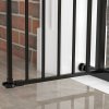 PawHut Dog Gate Stair Gate Pressure Fit Pets Barrier Auto Close for Doorway Hallway, 74-94cm Wide Adjustable, Black