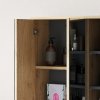 HOMCOM Bathroom Mirror Cabinet, Wall Mounted Bathroom Cabinet with Mirror, 2 Doors and Cupboards, Natural