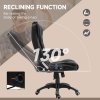 Vinsetto Office Chair, Ergonomic Fabric Desk Chair with 6-Point Massage and Back Heated, Arms, Lumbar Support, Black
