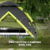 Outsunny Camping Tent, 3-4 Man Family Dome Tent, 2000mm Waterproof, with Carry Bag and Top Hook, for Fishing Hiking Festival, Quick Setup, Green