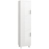 HOMCOM Tall Bathroom Cabinet, Freestanding Bathroom Storage Cabinet with Adjustable Shelves and Double Doors