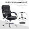 HOMCOM Office Chair Computer Chair Executive Office Chair with Height Adjustable, Comfortable Desk Chair for Home Office Fabric Black