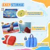 Outsunny Kids Bouncy Castle House Inflatable Trampoline Slide Water Pool Basket 4 in 1 with Blower Basketball Hoop for Kids Age 3-8 Castle Design 2.8 x 2.6 x 2.1m