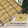 Outsunny 3 x 3(m) Pergola with Retractable Roof, Aluminium Frame Garden Gazebo Canopy Outdoor Sun Shade Shelter for Grill, Patio, Deck, Khaki