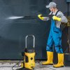 Outsunny 1800W High Pressure Washer, 150 Bar Pressure, 420 L/h Flow, Portable Power Washer Jet Wash Cleaner with Adjustable Nozzle, 6M Hose, Steel Handle for Home Patio Car Driveway, Yellow
