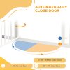 PawHut Dog Stair Gate, Pressure Fit Dog Safety Gate with Automatic Closing System, Double Locking, for Stairs, Doors, Hallways, House, 74-100cm Width, White