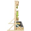 Outsunny water wall for kids outdoor Water and Sand play table with 18 Accessories, Wooden Outdoor Toys for Ages 3-7 Years