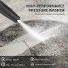 Outsunny 1800W High Pressure Washer, 150 Bar Pressure, 420 L/h Flow, Portable Electric Power Washer Jet Wash Cleaner with Adjustable Nozzle, 6M Hose, Steel Handle for Home Patio Car Driveway, Green
