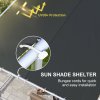 Outsunny 3 x 3(m) Mobile Pergola, Lean to Garden Gazebo with Wheels, UV-Resistant Canopy and Sandbags, Outdoor Sun Shade Shelter for Porch, Patio, Deck, Grey
